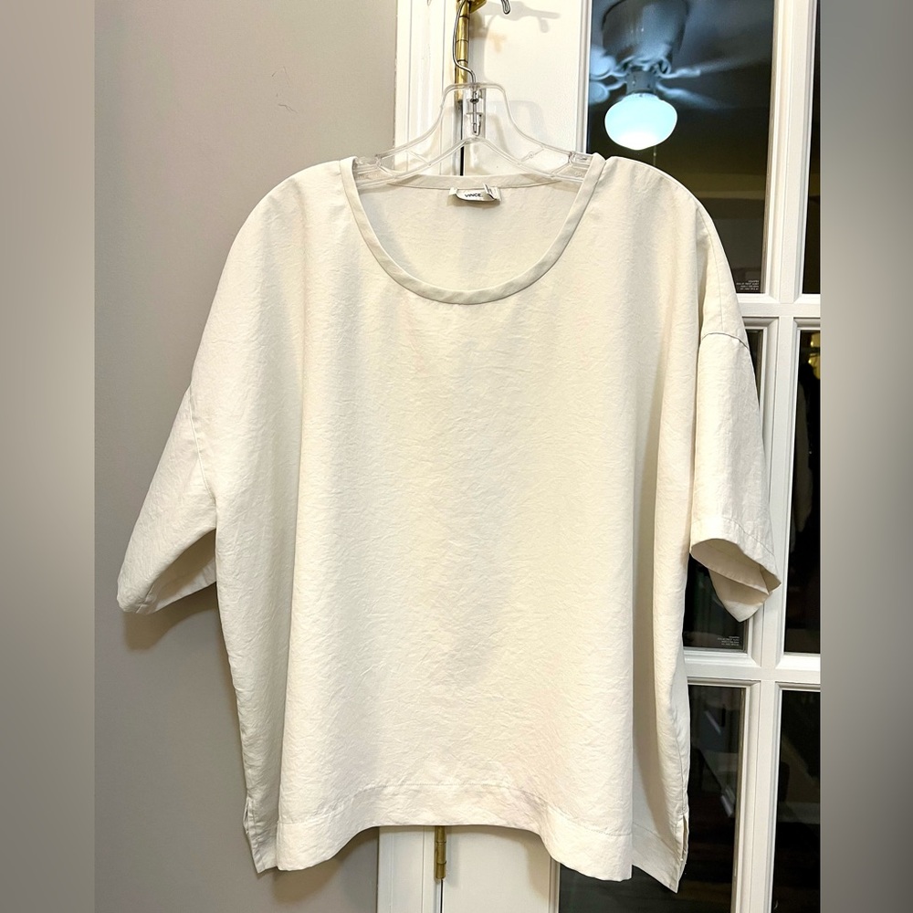 Vince Cream Short Sleeve Boxy Tee